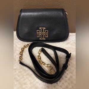 Tory Burch Black mini Britten Leather Crossbody Bag EXCELLENT CONDITION!